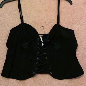 Black Free People Crop Top